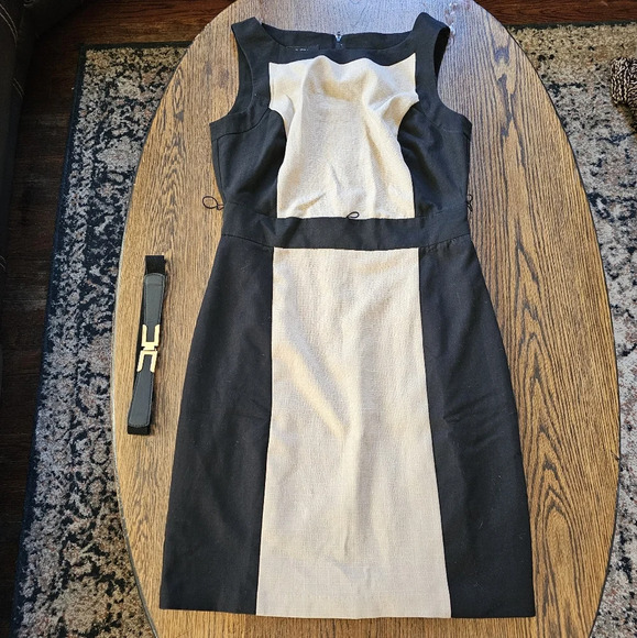 BCX Black and Tan Colorblock Sleeveless Dress Size Women's 7 - Picture 6 of 11